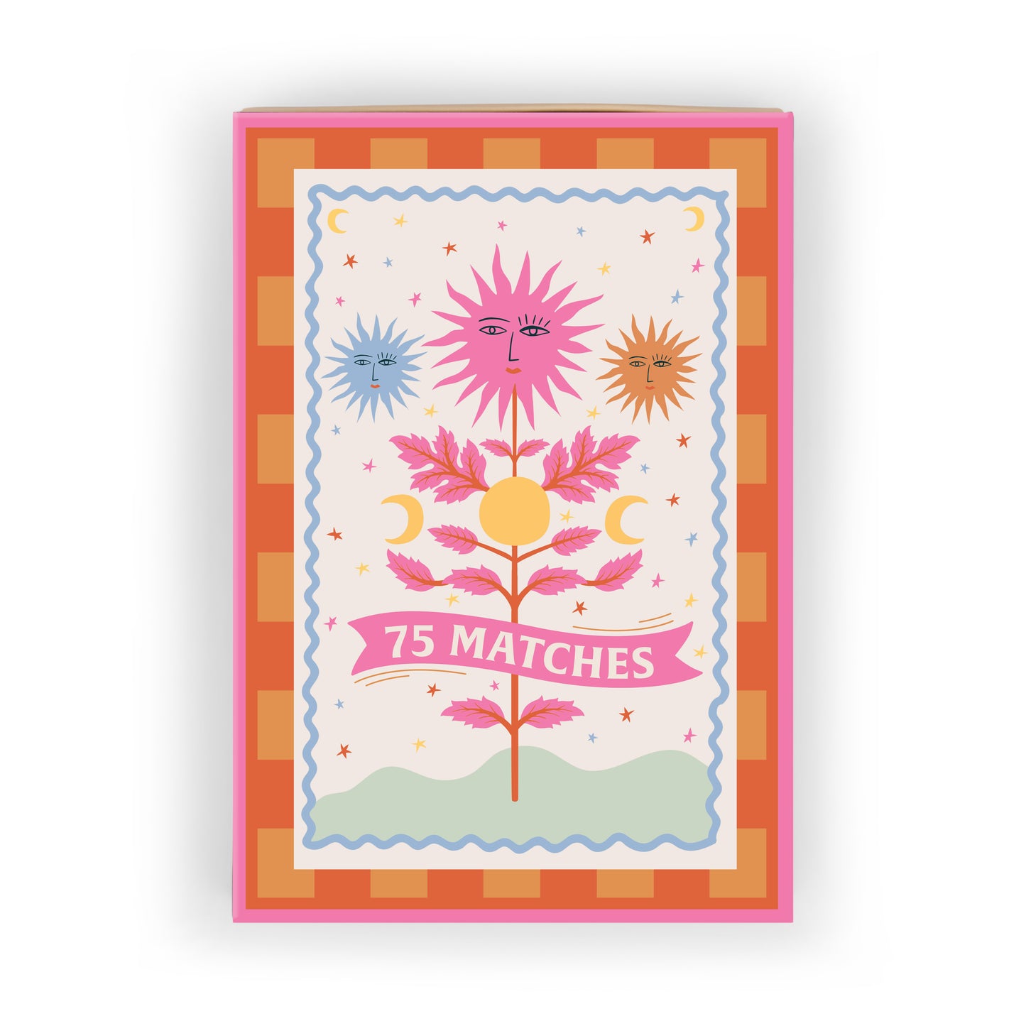 A Dopo Boxed Matches "Sun" Hot Pink - 75 matches (9.6 CM)