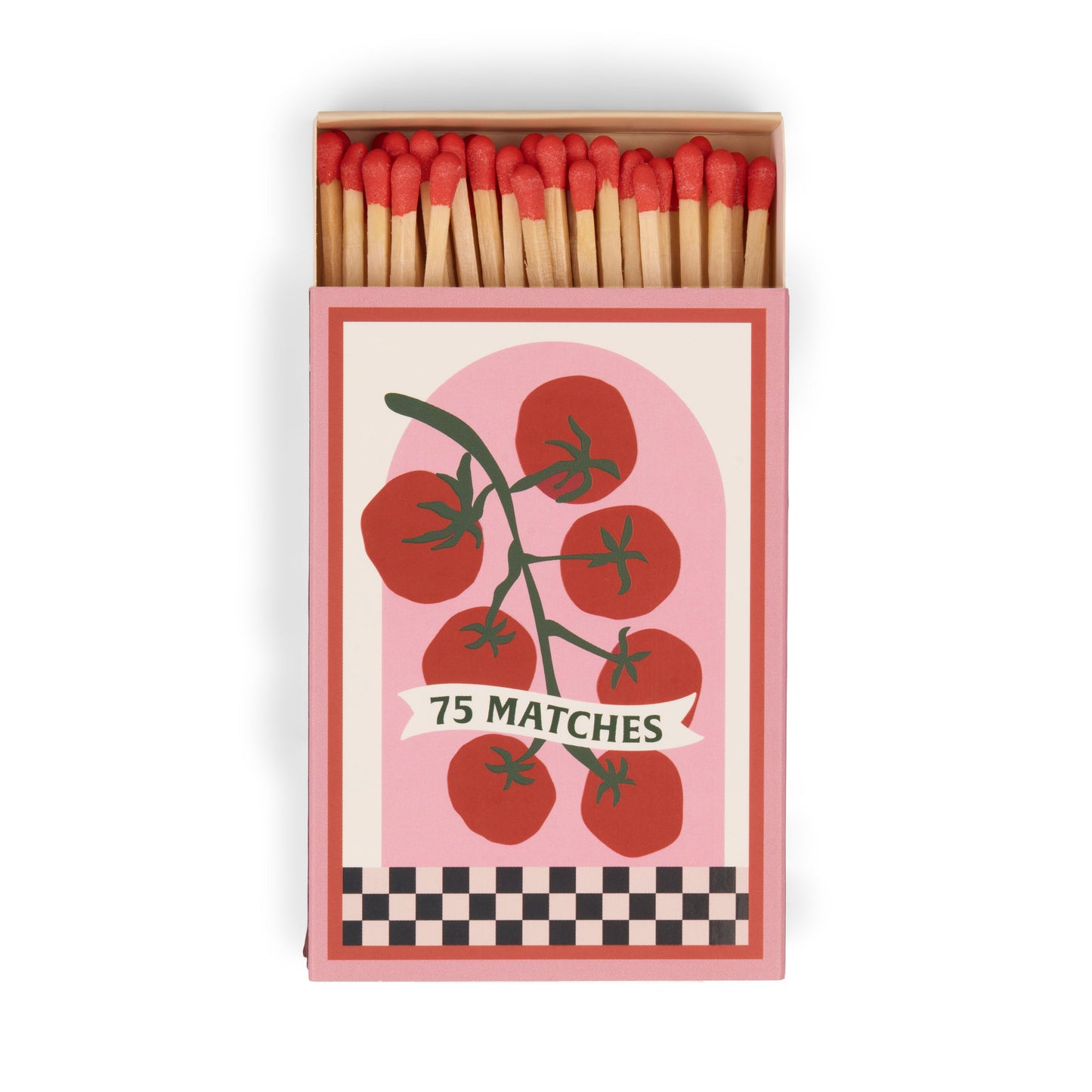A Dopo Boxed Matches "Tomato Vine" Red - 75 Matches (9.6 CM)