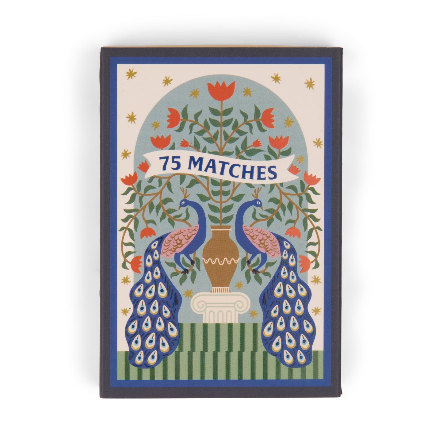 A Dopo Boxed Matches "Peacock" Blue - 75 Matches (9.6 CM)