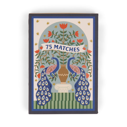 A Dopo Boxed Matches "Peacock" Blue - 75 Matches (9.6 CM)