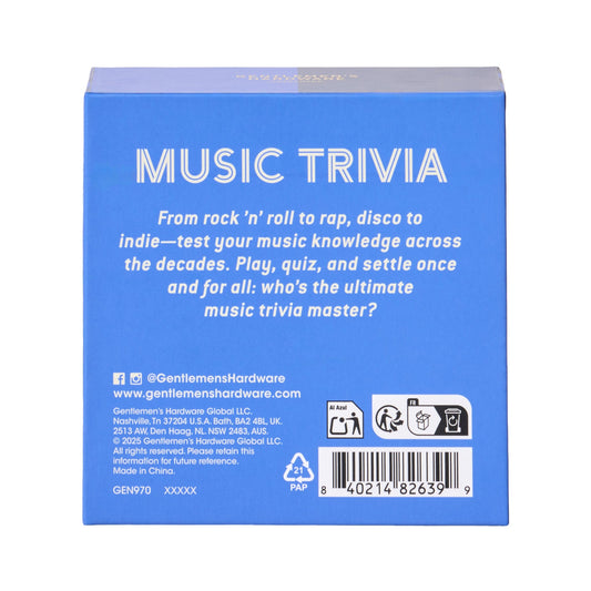 Gentlemen's Hardware Music Trivia