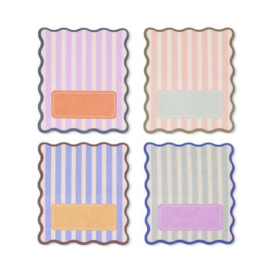 Here's How Placecards - Set of 24 - Stripes