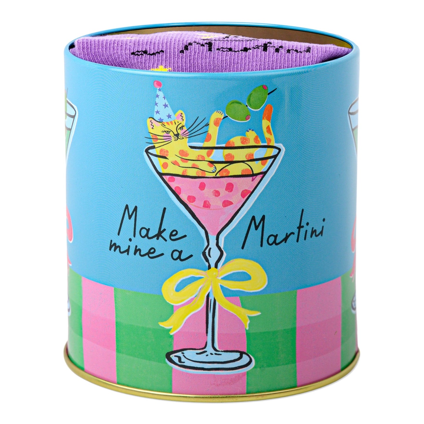 Hijinx Socks in a Tin - Make Mine a Martini
