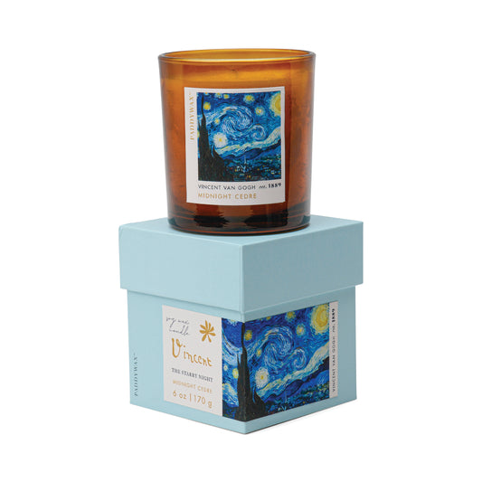 Impressionist 6oz/170g Glass Candle - Van Gogh ' The Starry Night'