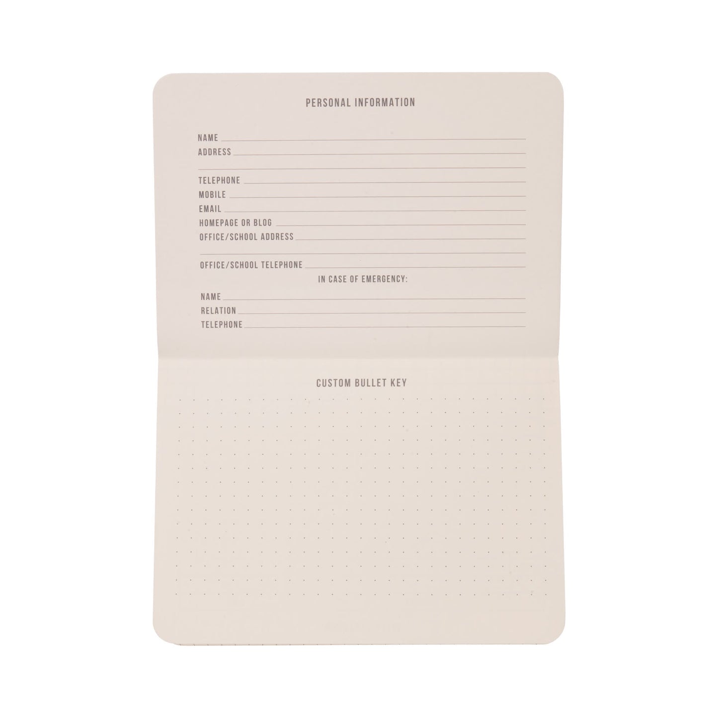 Standard Issue Pocket Journal - Rosewood + Blush