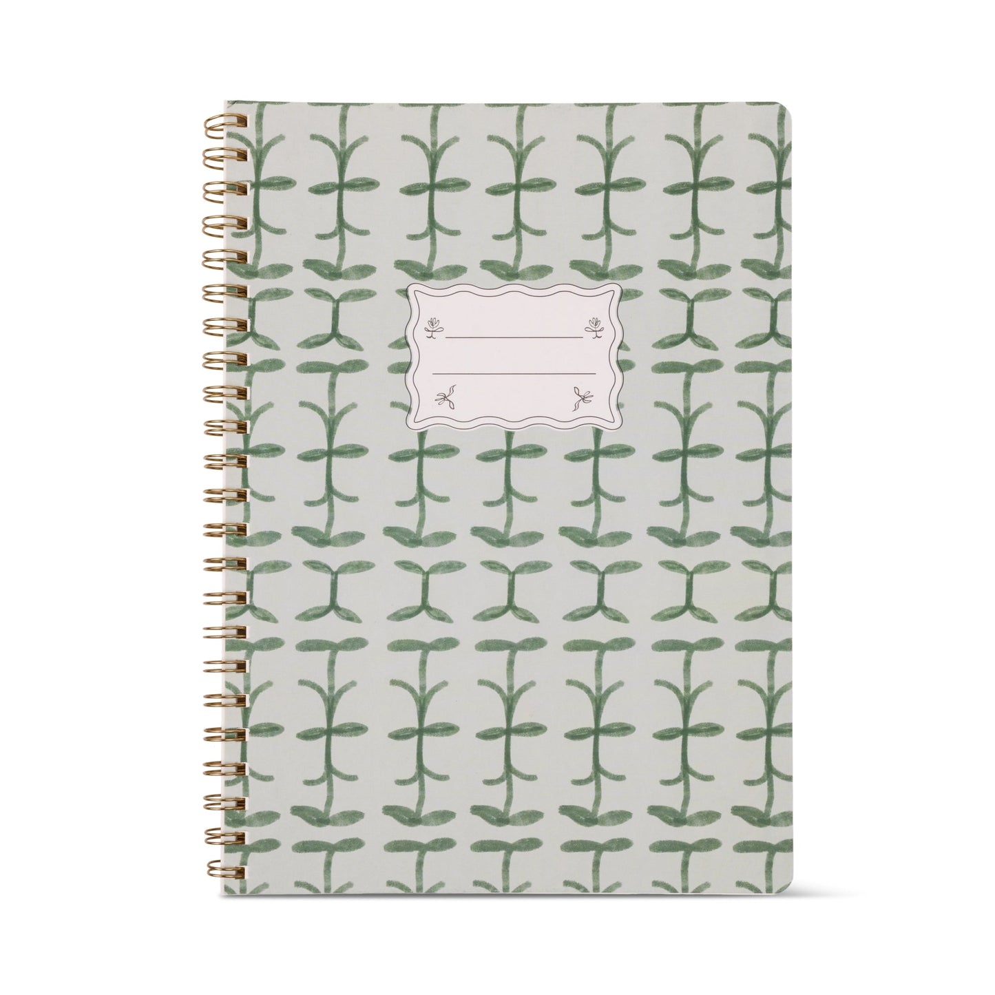 Tulip A4 Twin Wire Notebook - Green Vine
