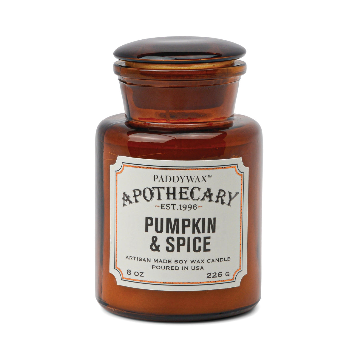 Apothecary Amber Glass Jar Candle (226g) - Pumpkin Spice
