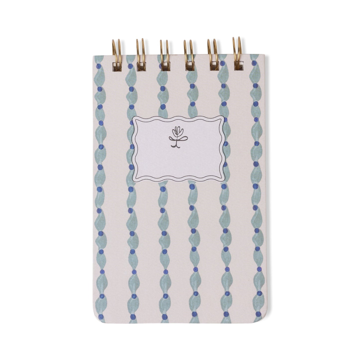Tulip Twin Wire Notepad - Wavy Blue