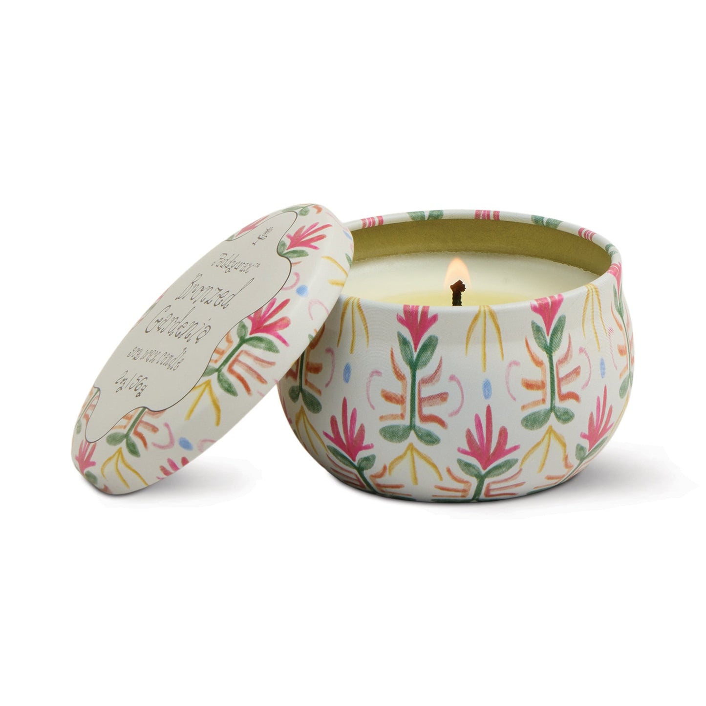 Tulip 2oz/56g Printed Tin Candle - Bronzed Gardenia