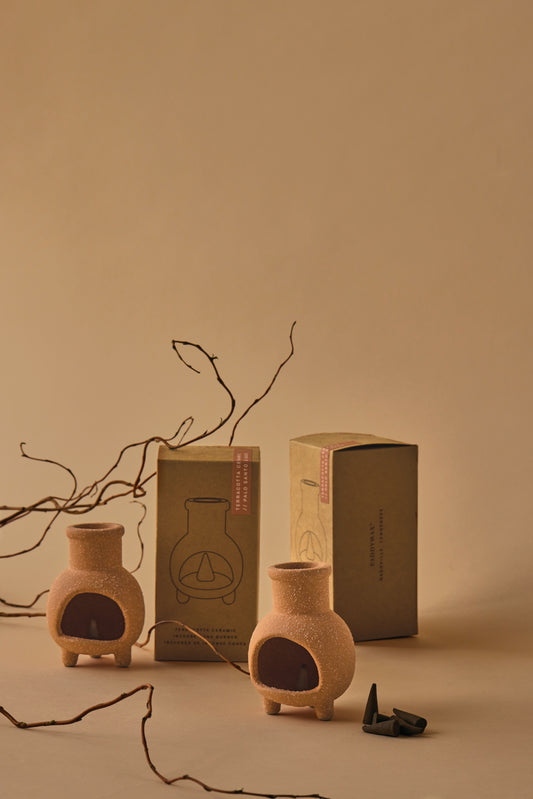 Chimenea Ceramic Incense Cone Holder - Palo Santo & Sage