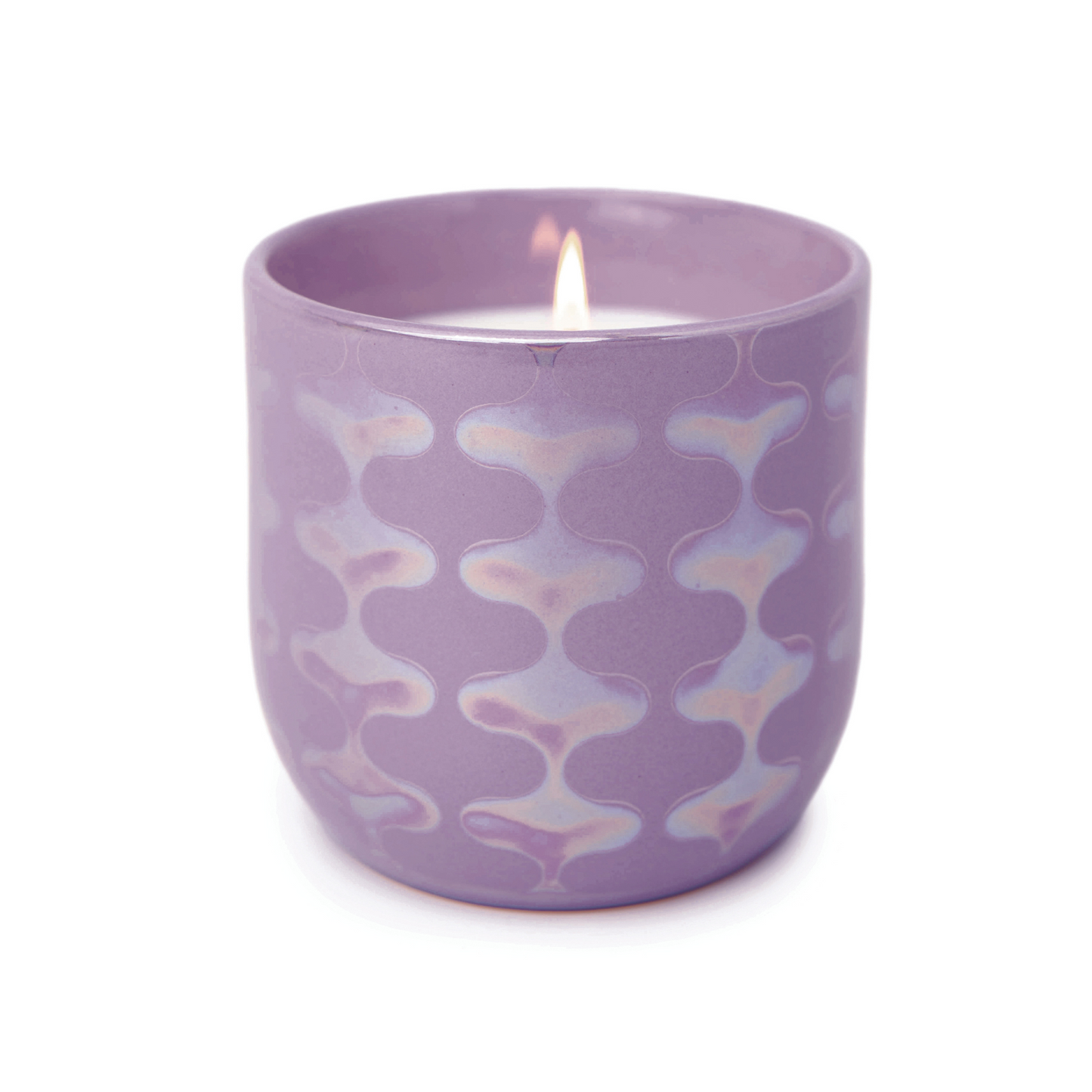 Lustre 10 Oz. Candle, Lavender, Lava Lamp Pattern - Lavender & Fern
