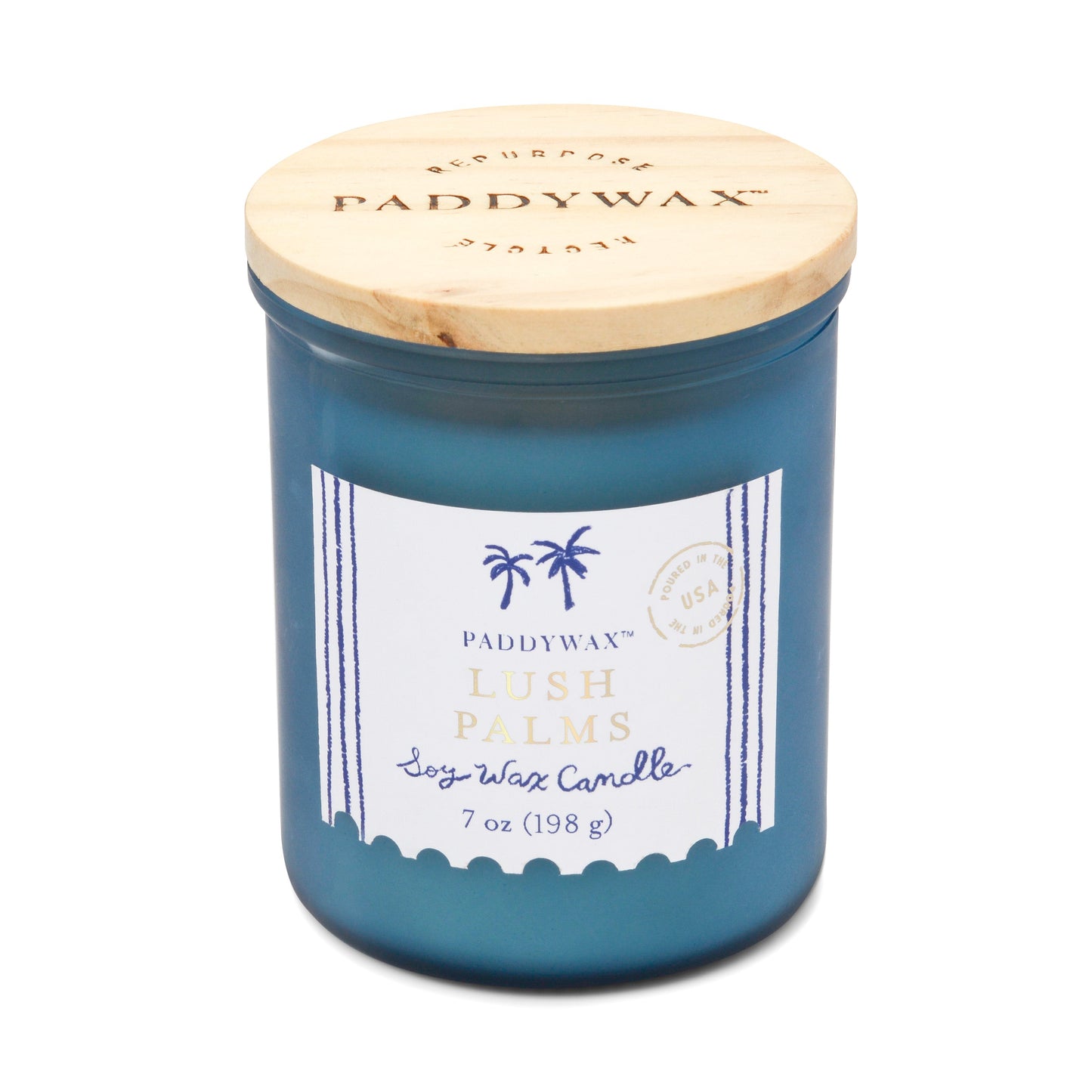 Coastal 8oz/226g Glass Candle Sea Blue - Lush Palms