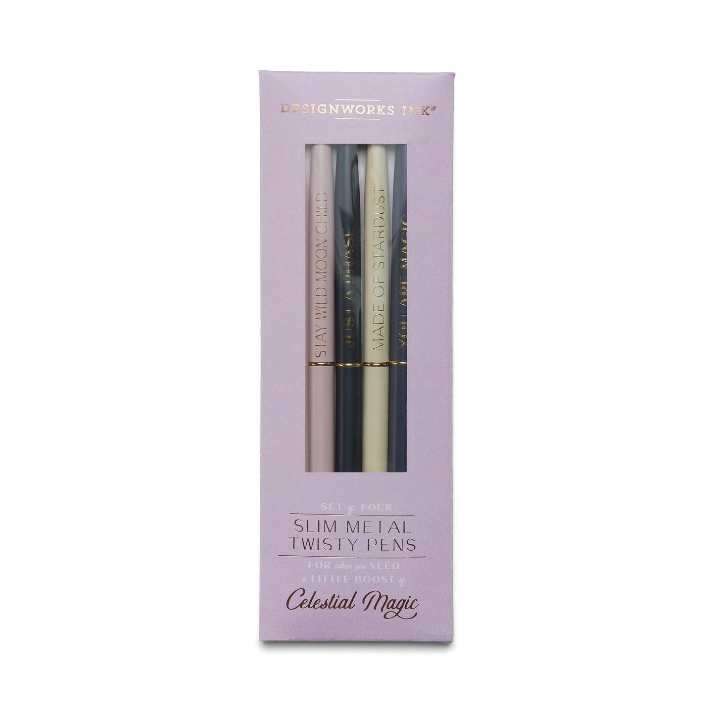 Twisty Slim Metal Pen Set - Celestial (Set of 4)