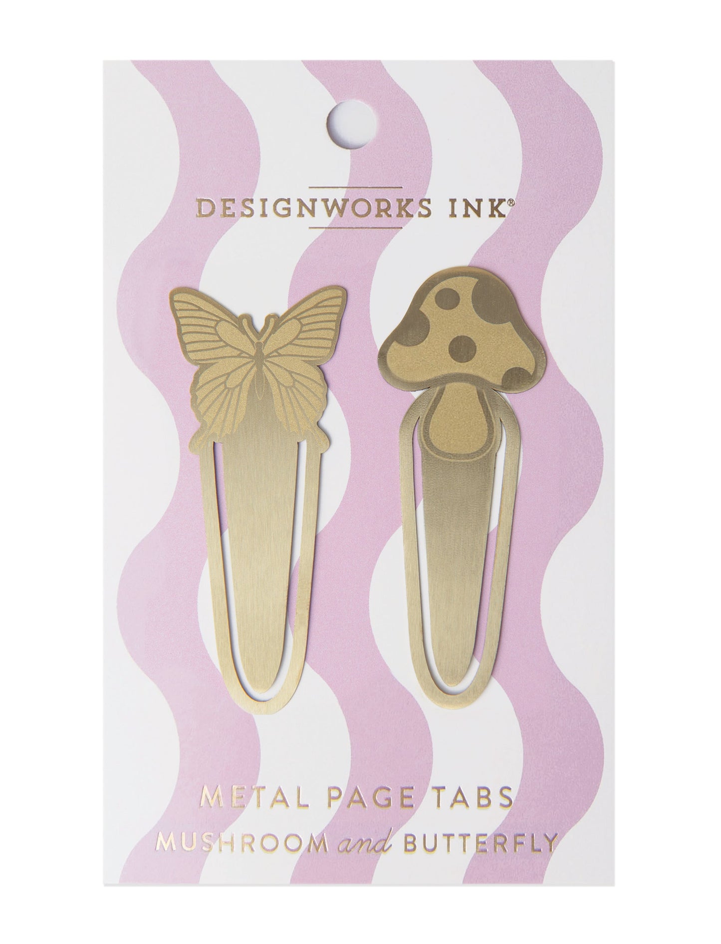 Metal Page Tabs - Mushrooms & Butterfly