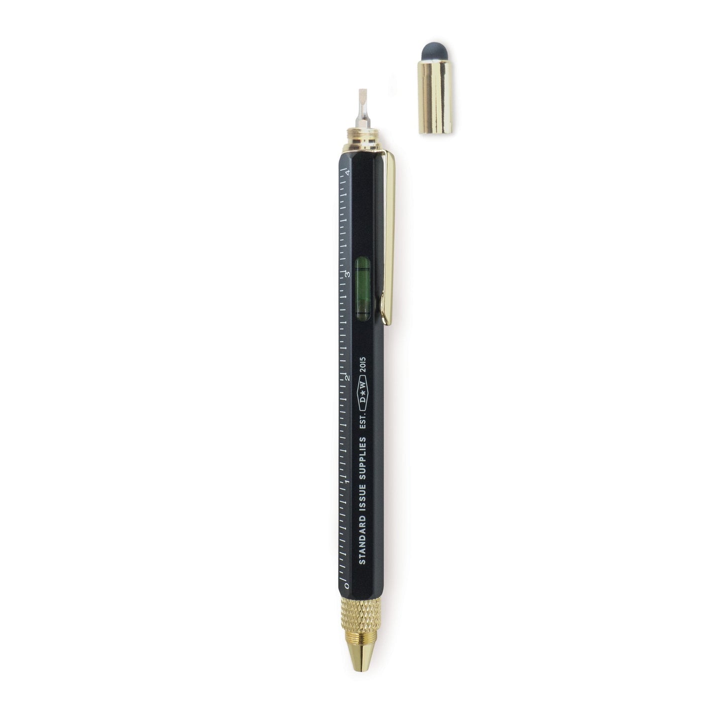 Black 6-in-1 Multi-Tool Pen