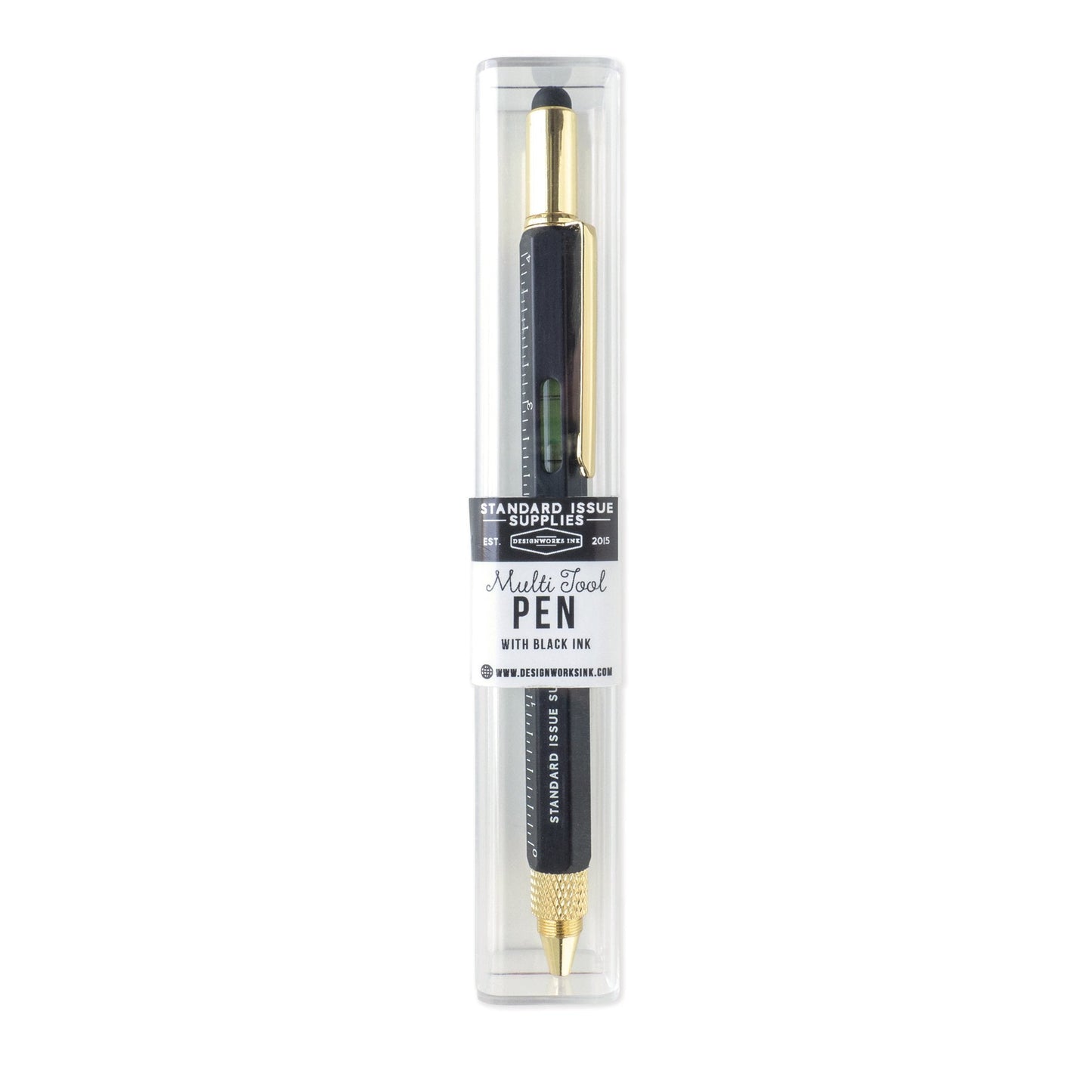 Black 6-in-1 Multi-Tool Pen