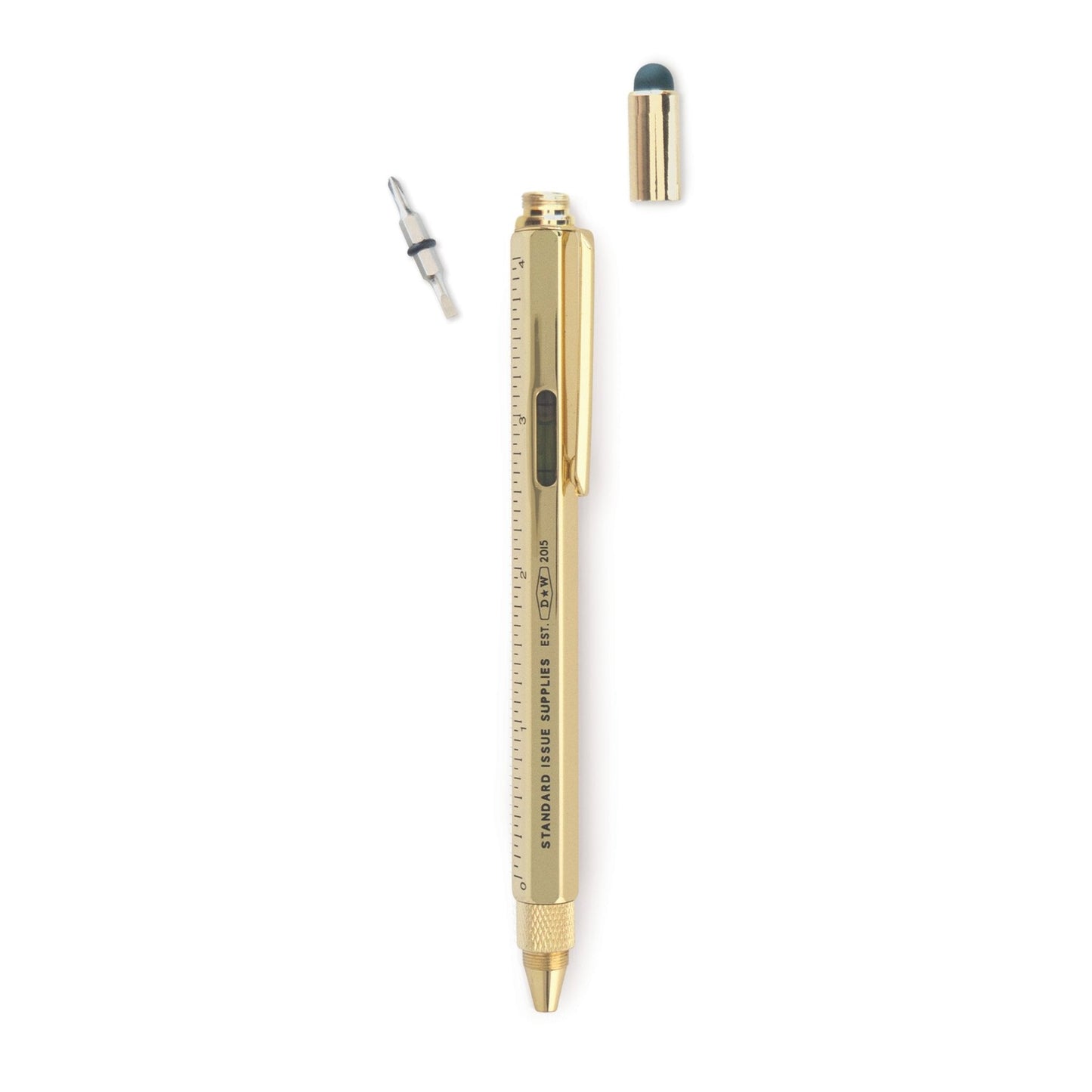 Gold pen with lid off