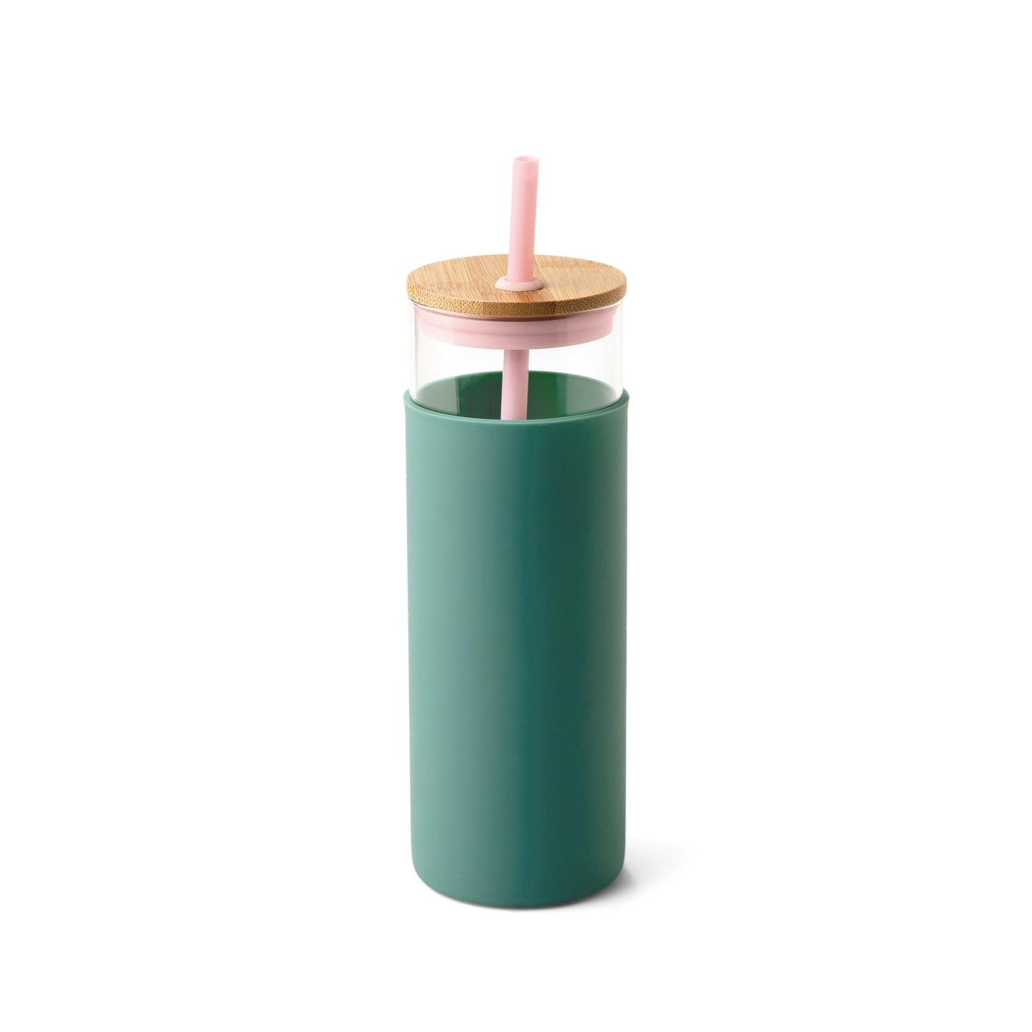 TUMBLER WITH STRAW - BLUSH/HUNTER