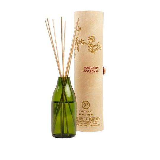 Green Recycled Glass Diffuser - Mandarin + Lavender (118ml)
