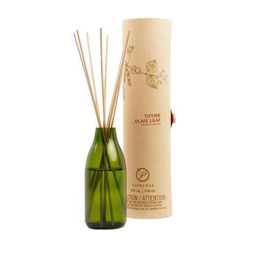 Green Recycled Glass Diffuser - Thyme + Olive Leaf (118ml)