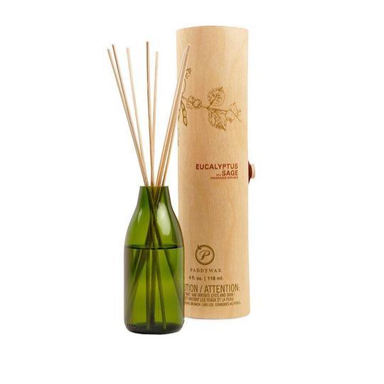 Green Recycled Glass Diffuser - Eucalyptus + Sage (118ml)