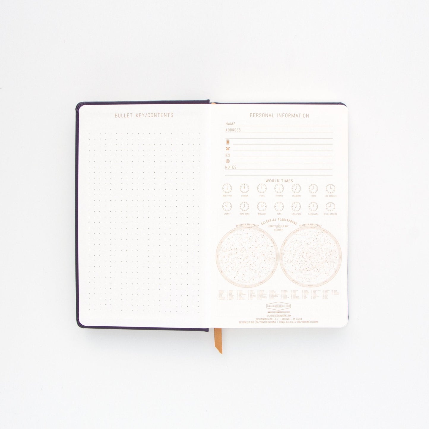 Moon Phases Dusk Book Cloth Journal