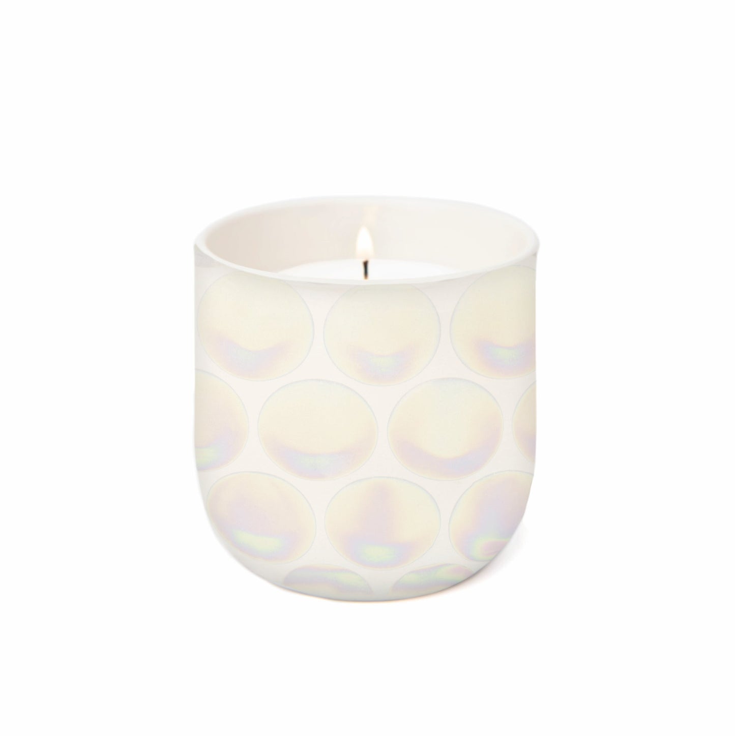 Lustre 10 Oz. Candle, Ivory, Dot Pattern - Tobacco Vanilla