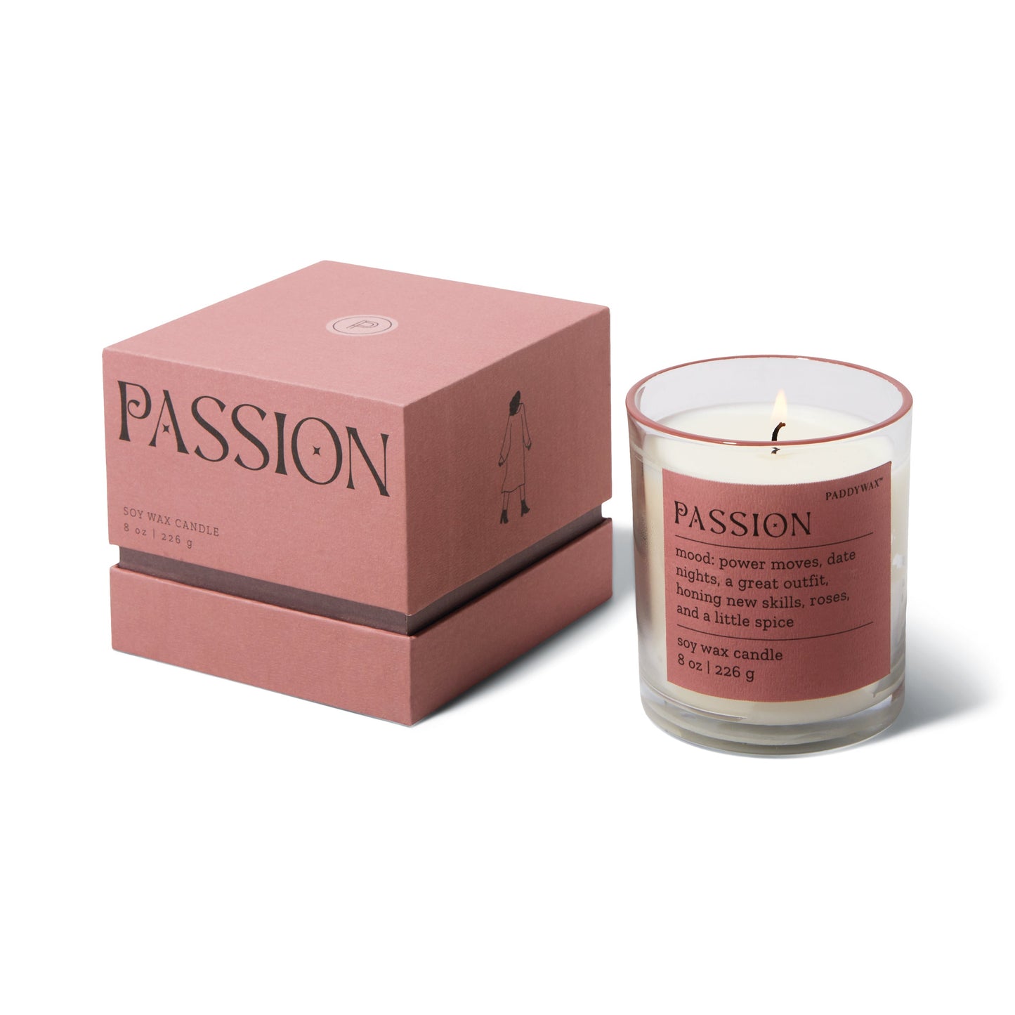 Mood Candle (226g) - Passion -Red - Saffron Rose