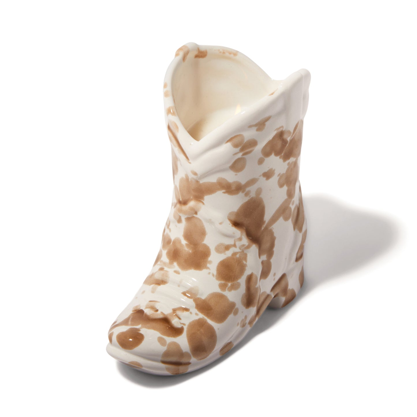 Nashville Ceramic Cowboy Boot Candle (170g) - Desert Peach