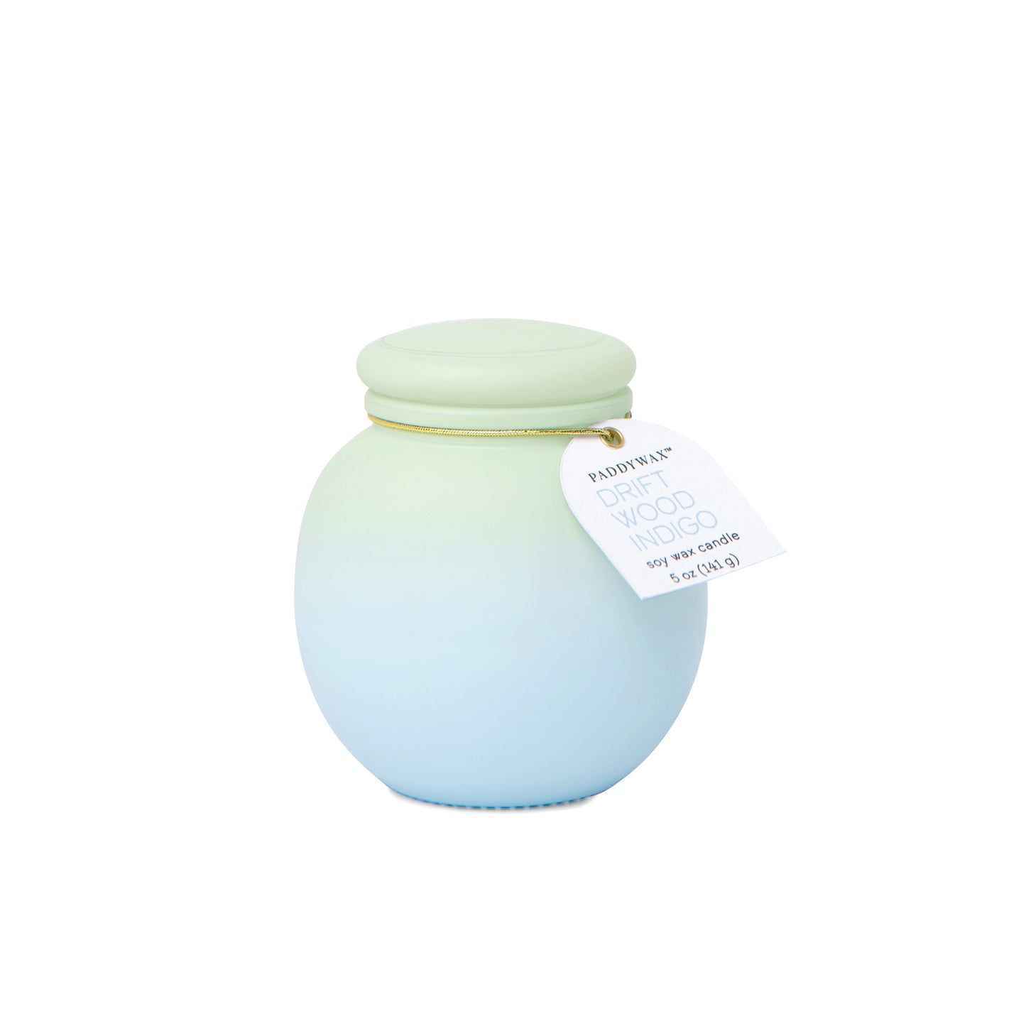 Orb 5 Oz. Green & Blue Ombre Glass - Driftwood Indigo