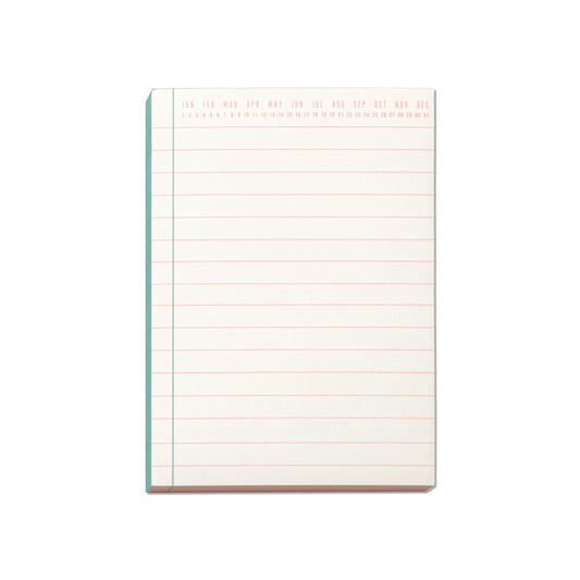 COLOURBLOCK NOTEPAD - GREEN & PEACH