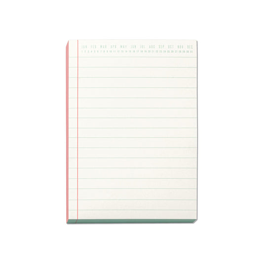 COLOURBLOCK NOTEPAD - CORAL & BLUE