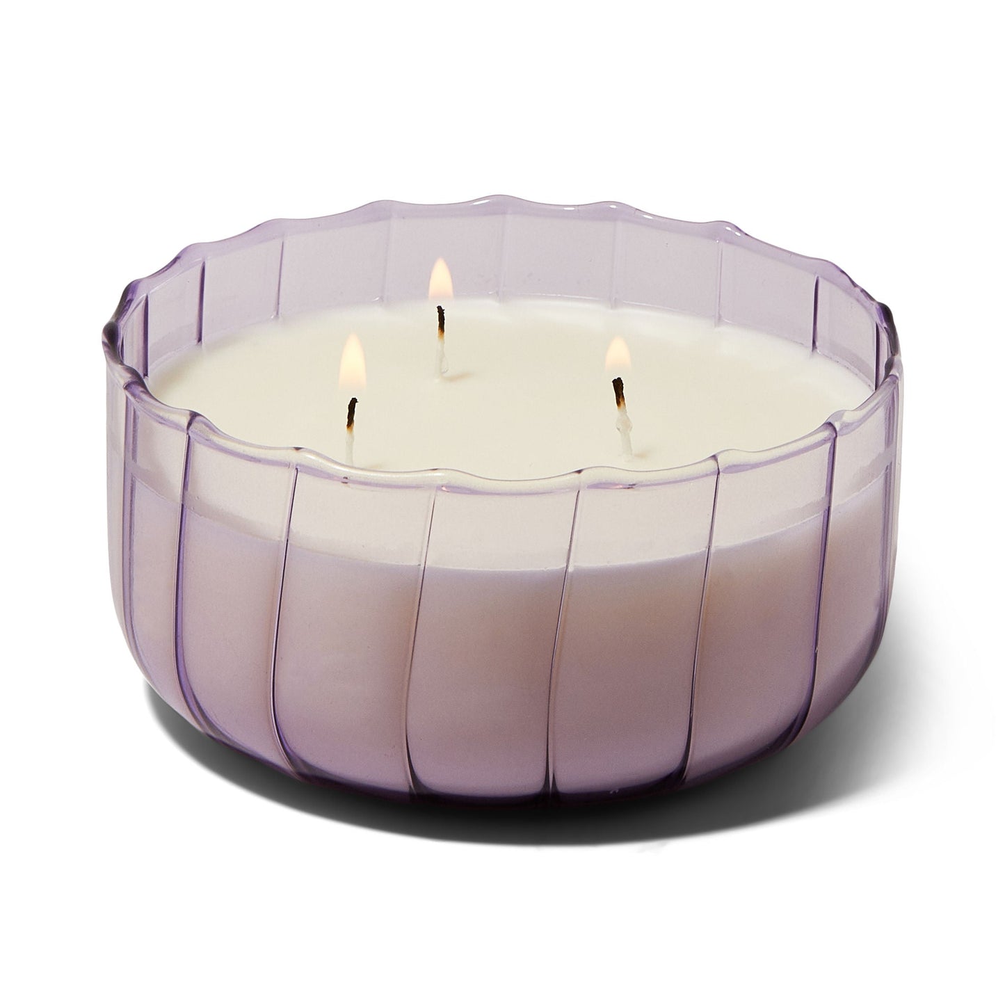 Ripple Borosilicate Glass Candle (340g) - Salted Iris