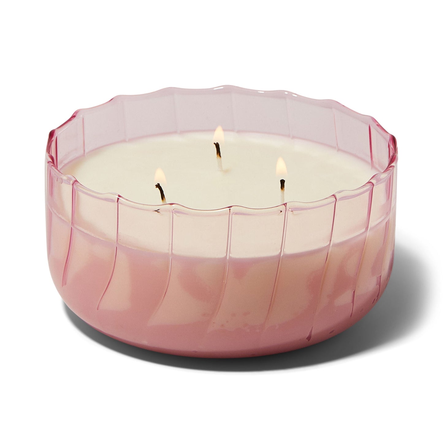 Ripple Borosilicate Glass Candle (340g) - Desert Peach