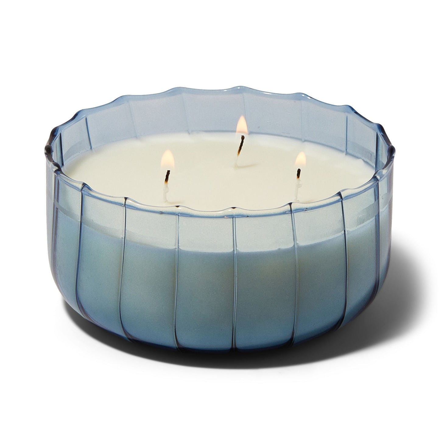 Ripple Borosilicate Glass Candle (340g) - Peppered Indigo