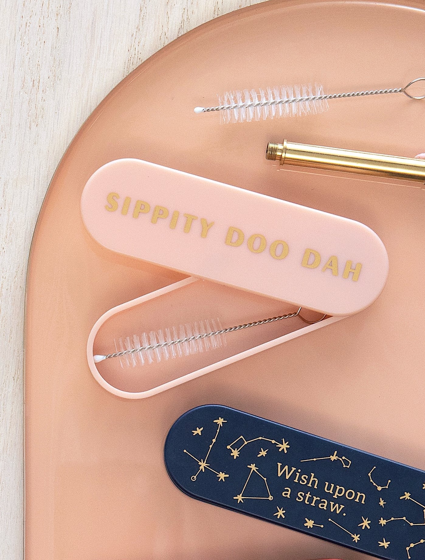 Dusty Pink Portable Straw