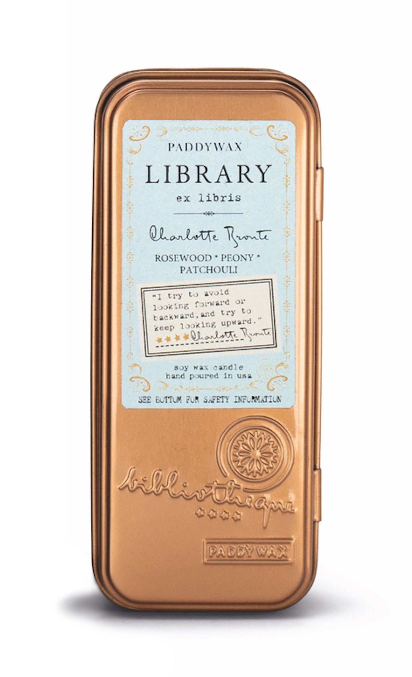 Two Wick Travel Tin - Charlotte Bronte