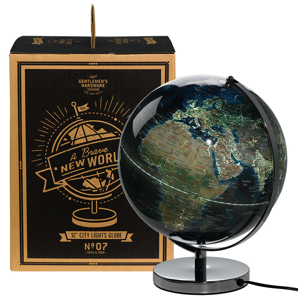 12" CITY LIGHTS GLOBE (UK PLUG)