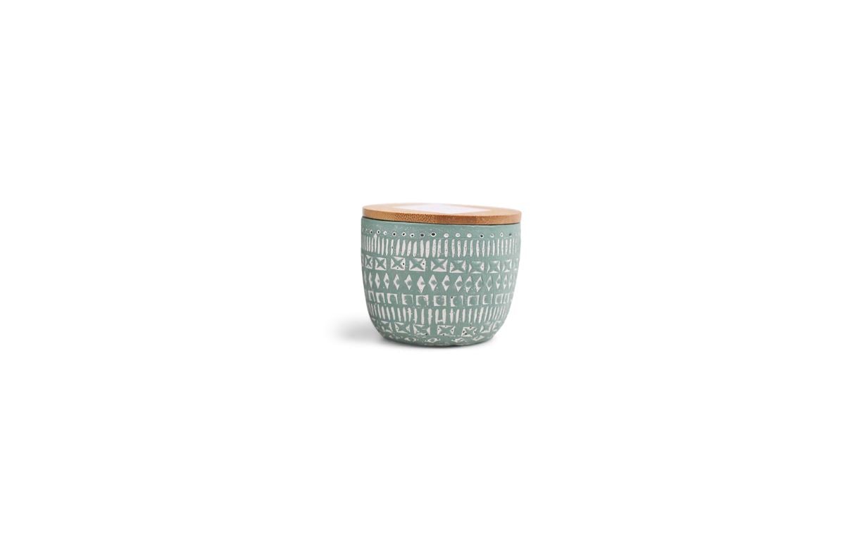 Sonora 3oz Mint Concrete Candle Bergamot & Fresh Fig