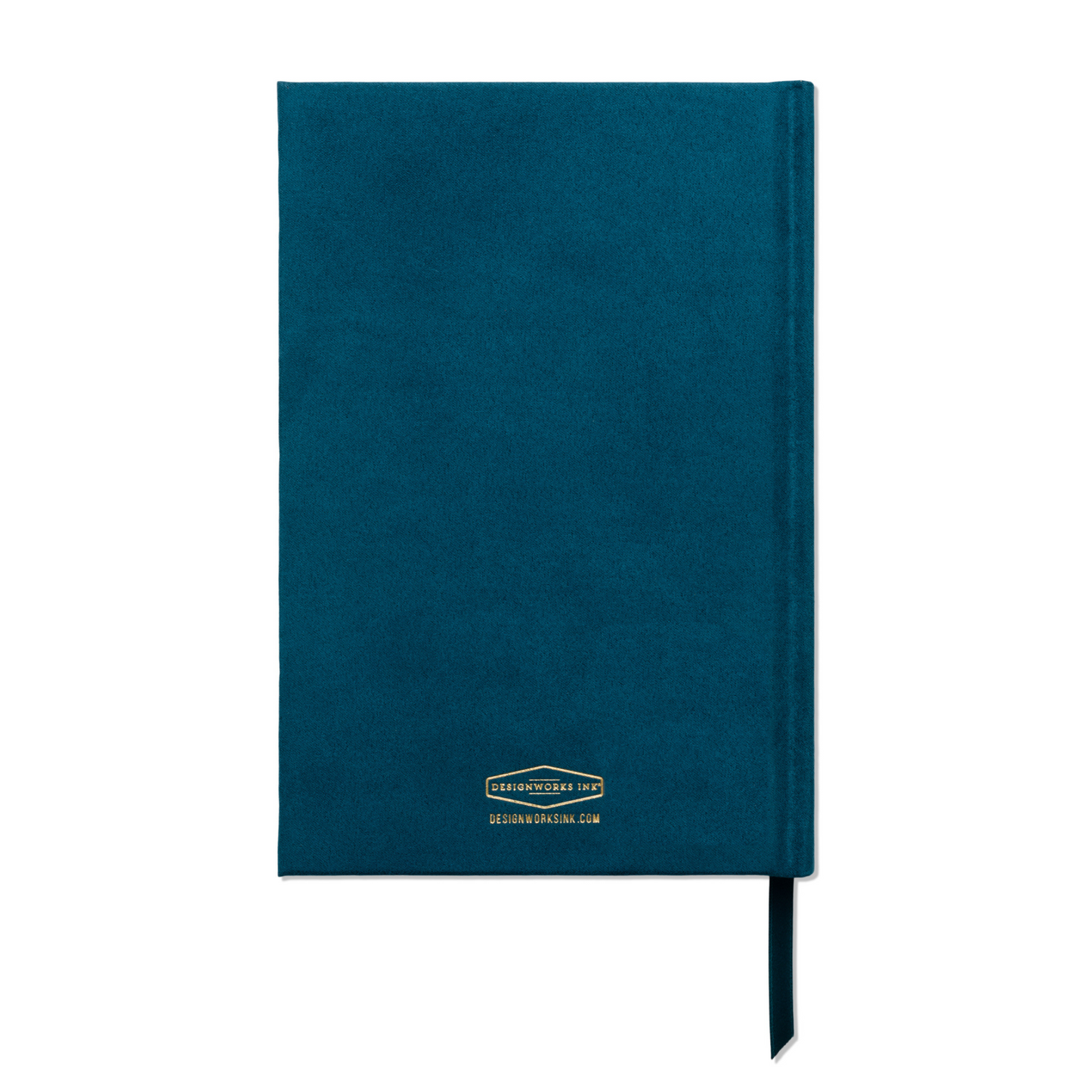 navy suede back of journal