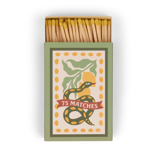 A Dopo Boxed Matches "Snake" Yellow - 75 matches (9.6 CM)