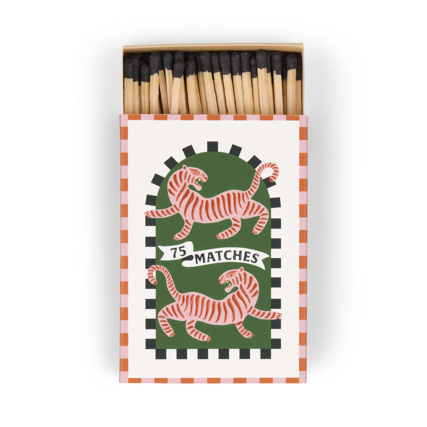 A Dopo Boxed Matches "Tiger" Black - 75 matches (9.6 CM)