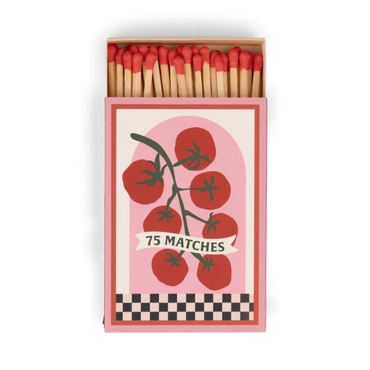A Dopo Boxed Matches "Tomato Vine" Red - 75 Matches (9.6 CM)
