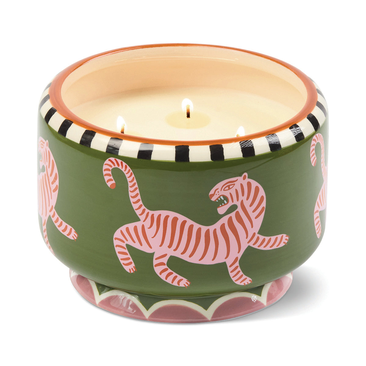 Paddywax A Dopo 24oz./680g Tiger Ceramic Candle - Black Cedar & Fig