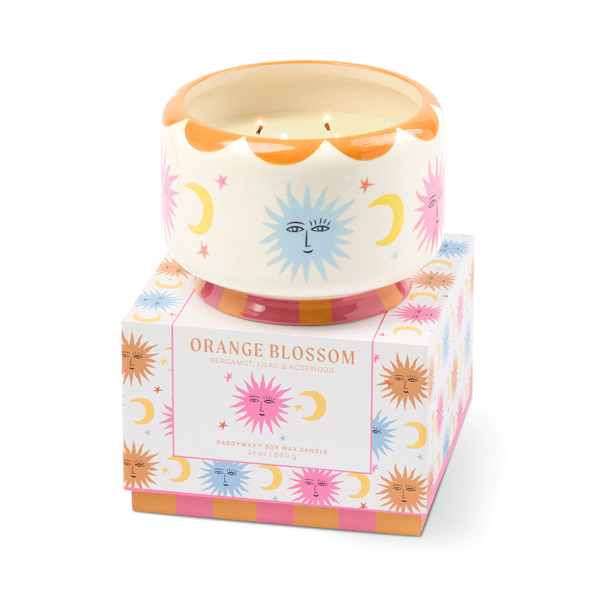 Paddywax A Dopo 24oz./680g Sun Ceramic Candle - Orange Blossom