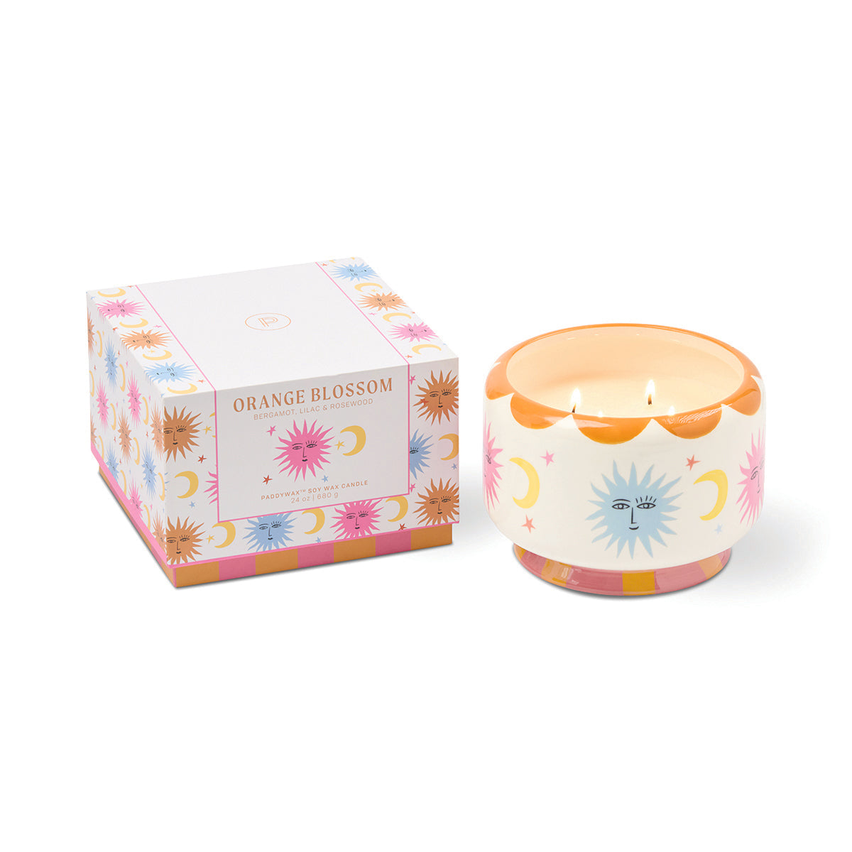 Paddywax A Dopo 24oz./680g Sun Ceramic Candle - Orange Blossom