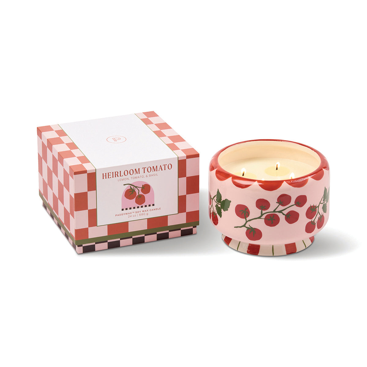 Paddywax A Dopo 24oz./680g Tomato Vine Ceramic Candle - Heirloom Tomato