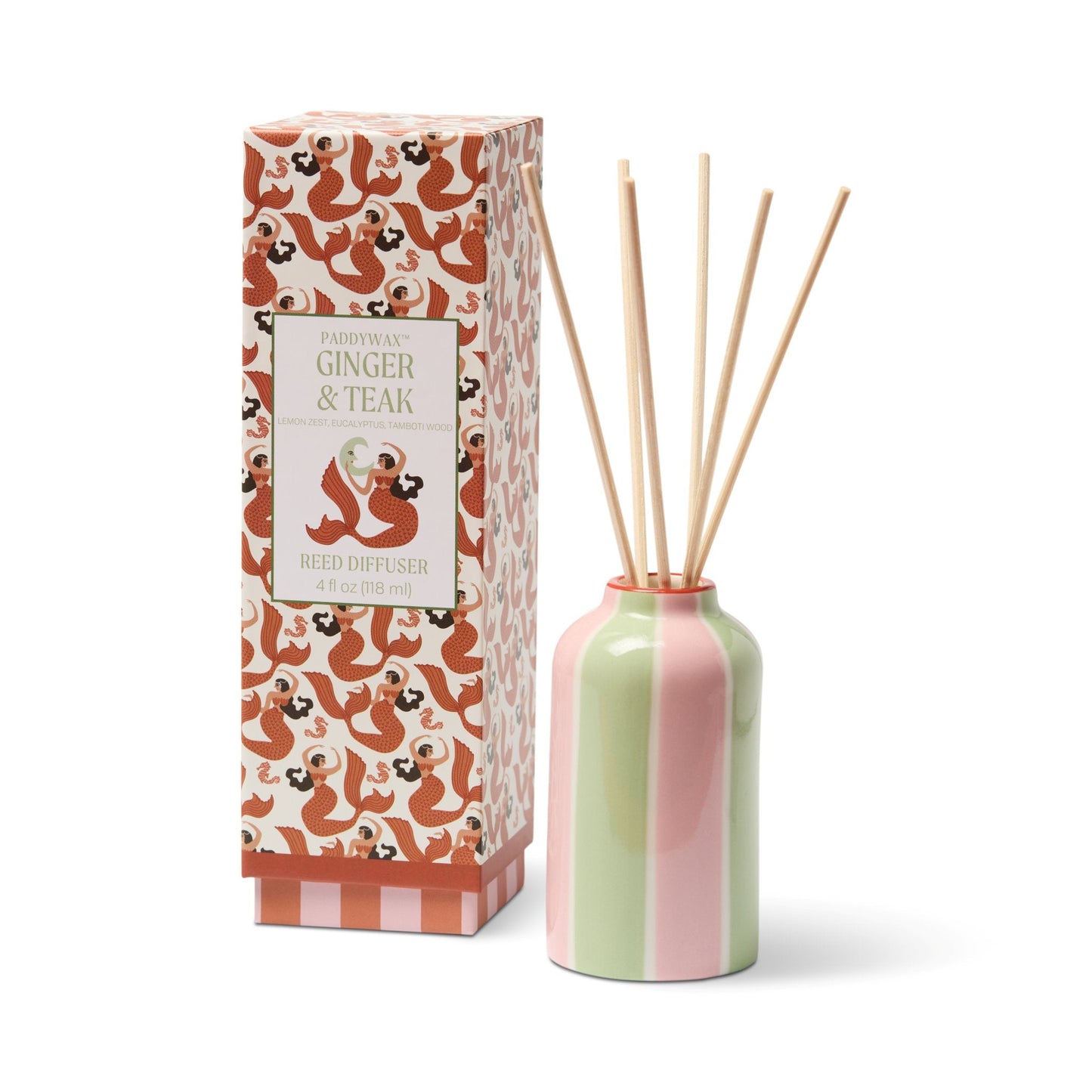 Paddywax A Dopo 4fl oz./118ml Mermaid & Moon Ceramic Diffuser - Ginger & Teak