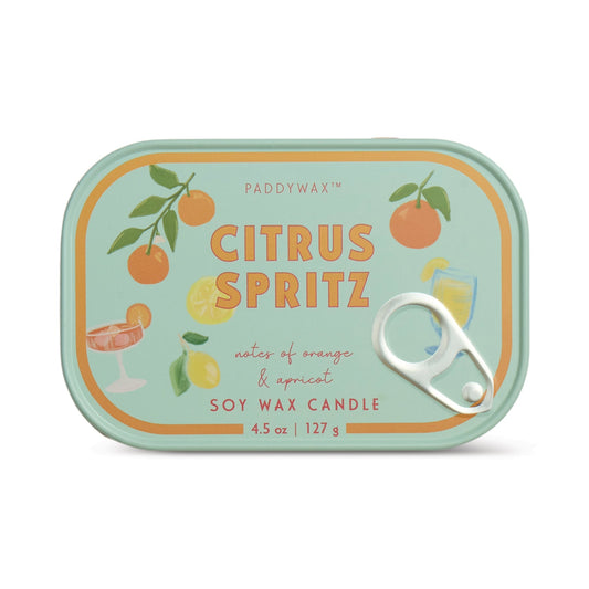 Bistro 4.5oz/127g Orange Printed Tin Candle - Orange Citrus Spritz