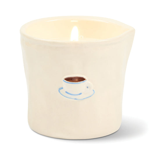 Paddywax Bistro 8oz/226g Cappuccino Ceramic Candle - Chocolate & Cherry